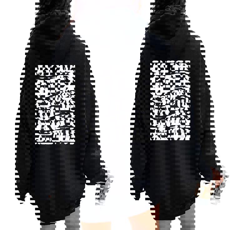 Dance Mom Life Coffee Saying Dancing Squad Women Oversized Hoodie Back Print