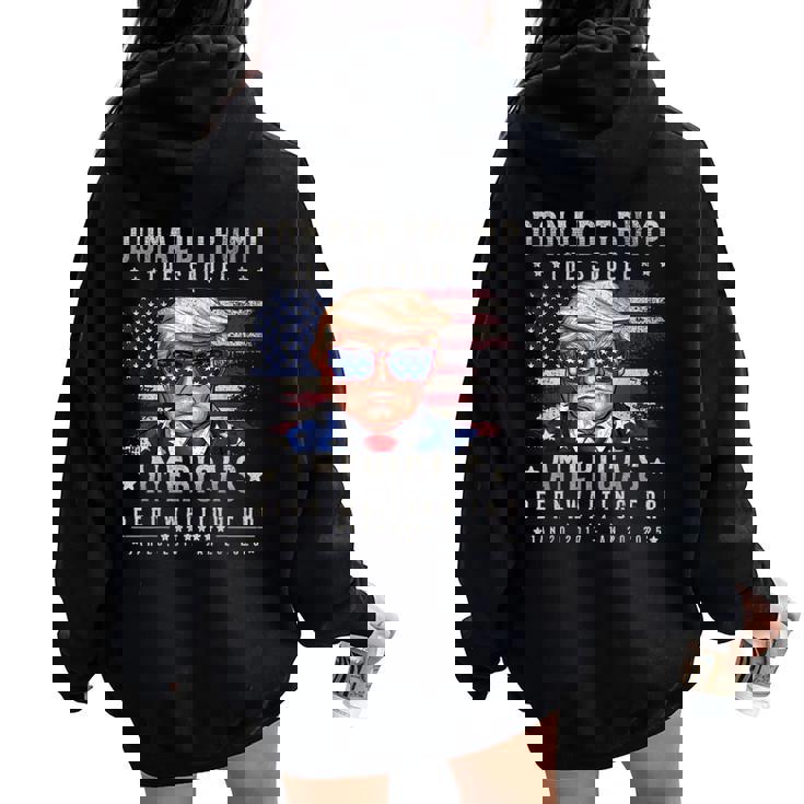 President Donald Trump Inauguration Day 2025 Women Women Oversized Hoodie Back Print