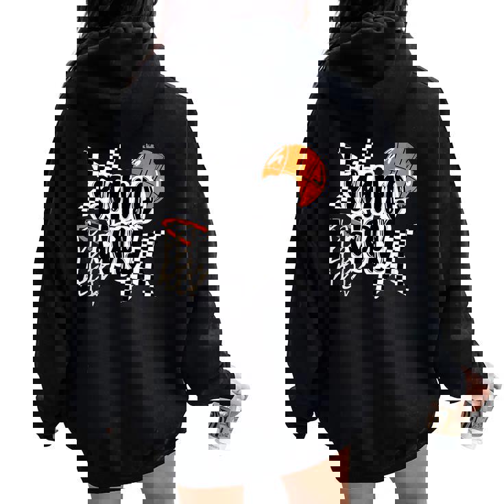 Game Day Basketball For Youth Boy Girl Basketball Mom Women Oversized Hoodie Back Print