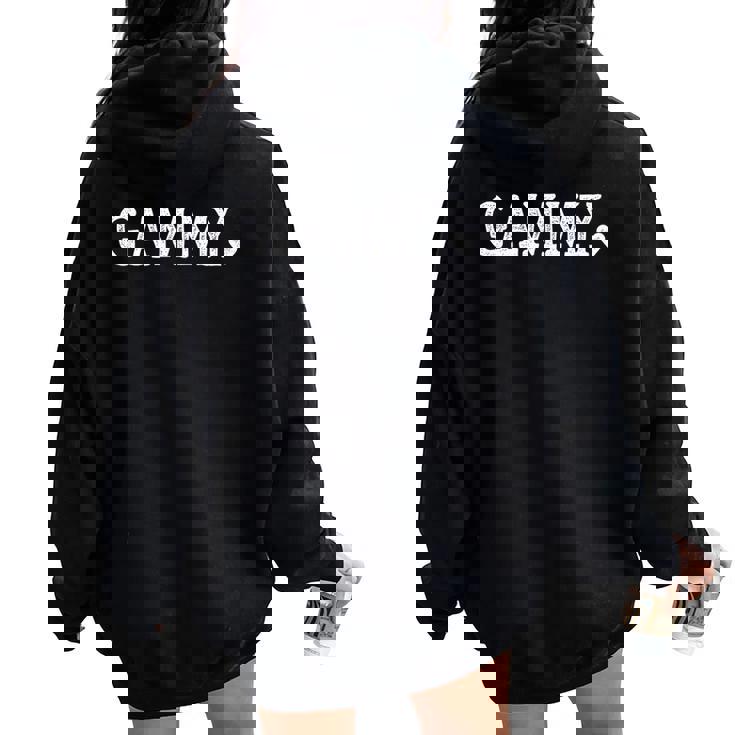 Gammy For With Heart Love Gammy Women Oversized Hoodie Back Print