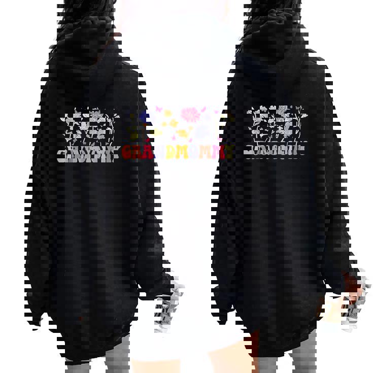 Grandmommy Life Grandma Proud Family Mother's Day Women Oversized Hoodie Back Print
