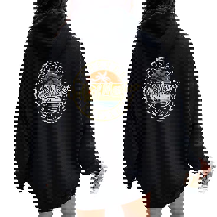 Gulf Of Mexico Forever Est 1672 Vintage Beach Women Women Oversized Hoodie Back Print