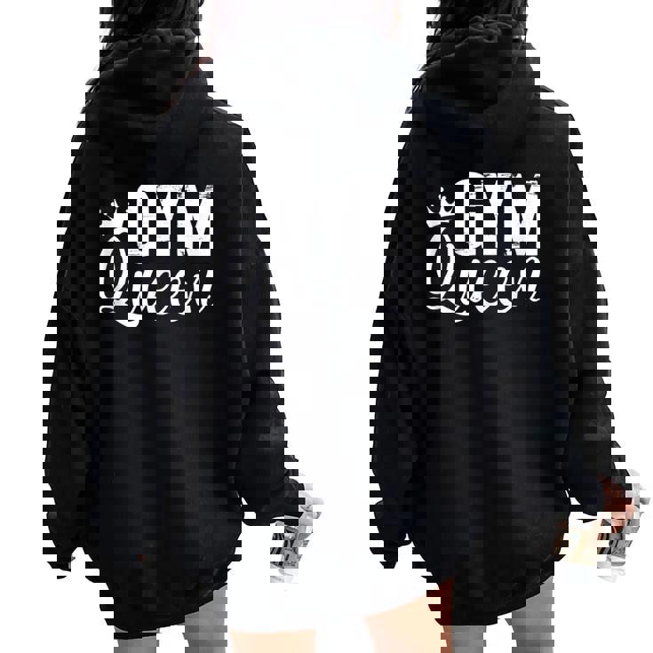 Gym Queen Sin Mangas Women Oversized Hoodie Back Print