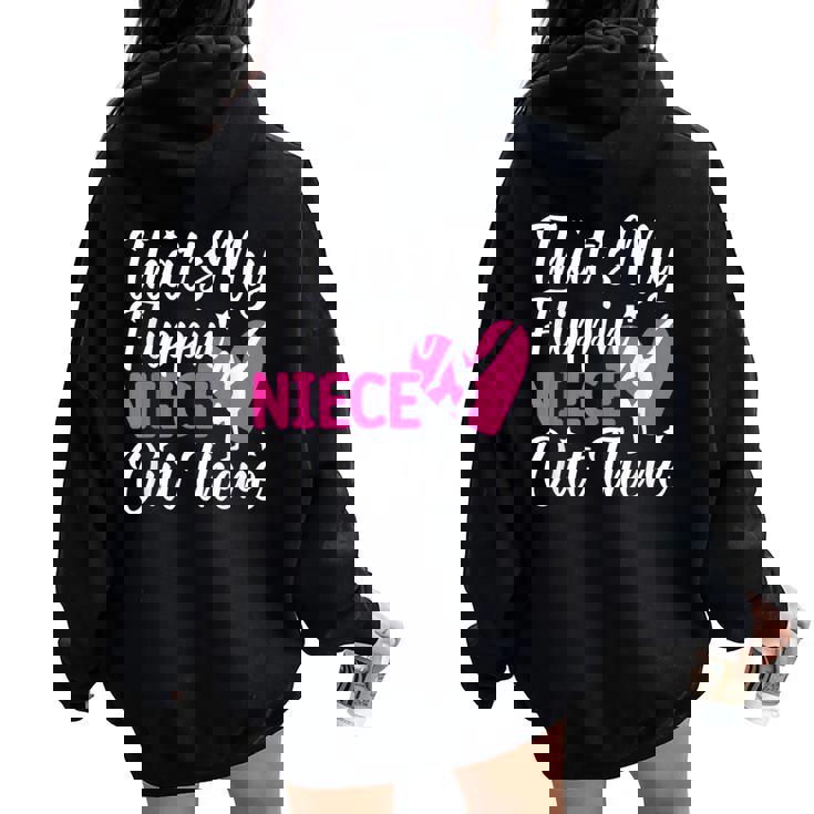 Gymnastics Aunt Proud Aunt Of A Gymnast Auntie Women Oversized Hoodie Back Print