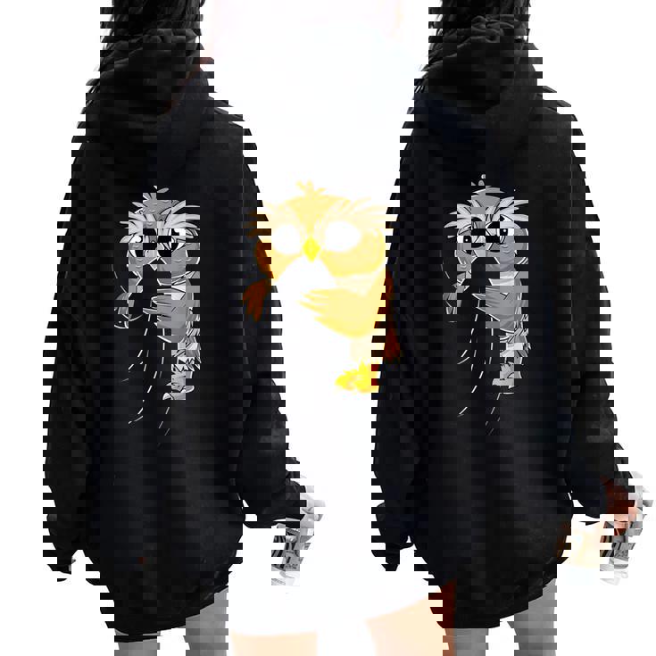 Hibou Enfants Dessin S Sweat à capuche oversize pour femme avec