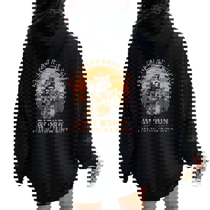 Hiking Society Raccoon Hoodie - Oversized Vintage Women's Gear