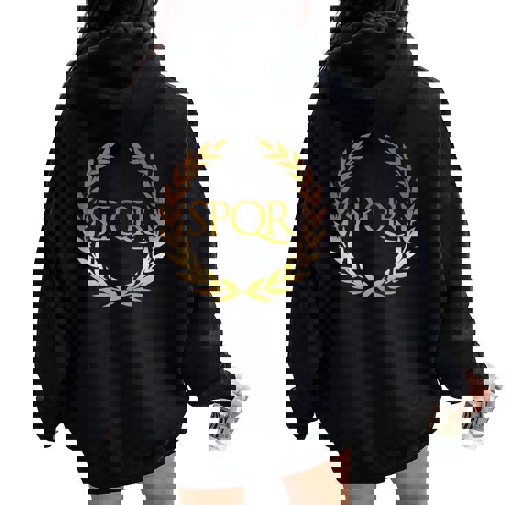 Imperio Romano Spqr Sin Mangas Women Oversized Hoodie Back Print