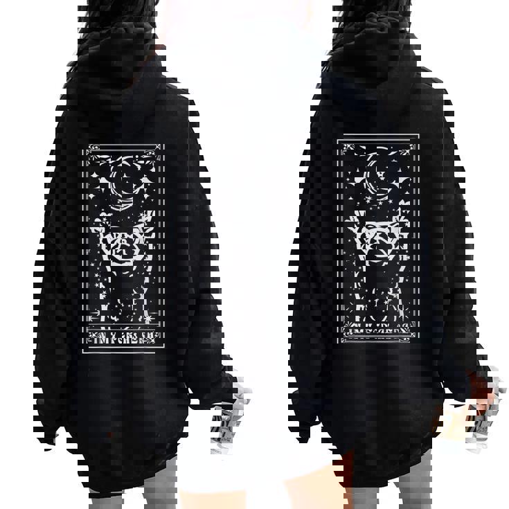 In My Feral Era Raccoon Moon Hoodie - Oversized Women's Back Print In My Feral Era Raccoon Moon Hoodie - Oversized Women's Back Print