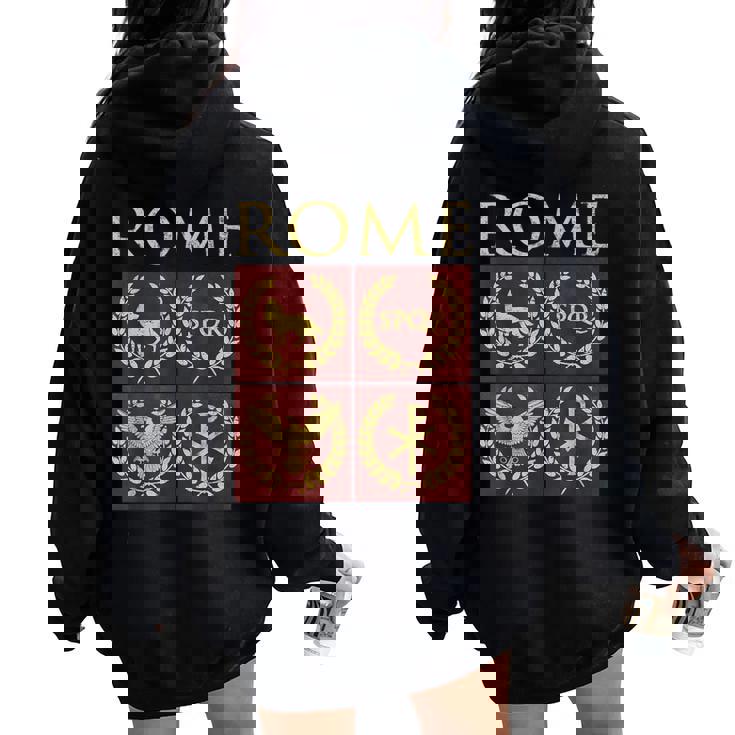 La Historia De Roma La Antigua Roma Women Oversized Hoodie Back Print