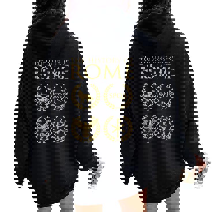 La Historia De Roma Women Oversized Hoodie Back Print