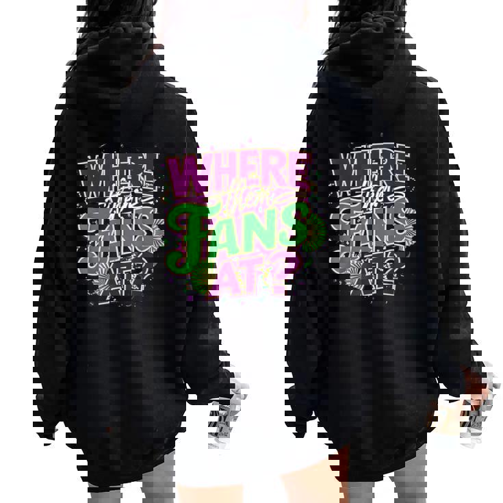 Where Them Vintage Fans At Black Girl For Girls Women Oversized Hoodie Back Print