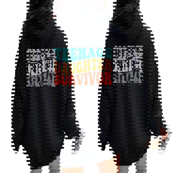 Nage Daughter Survivor Retro Groovy Women Oversized Hoodie Back Print