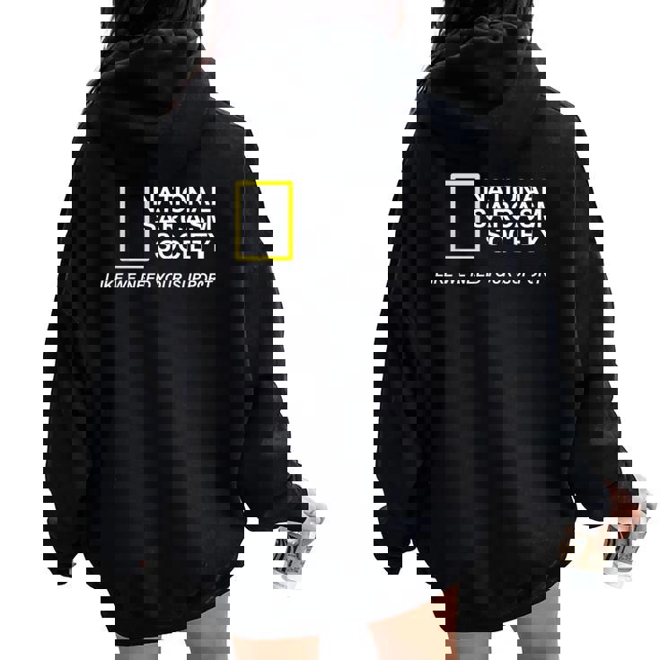 National Sarcasm Society Sarcastic Amusant Sweat à capuche oversize pour femme avec imprimé dans le dos