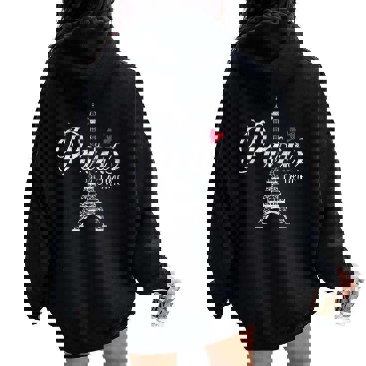 Paris Tour Eiffel Homme Enfant France France France Nice Sweat à capuche oversize pour femme avec imprimé dans le dos