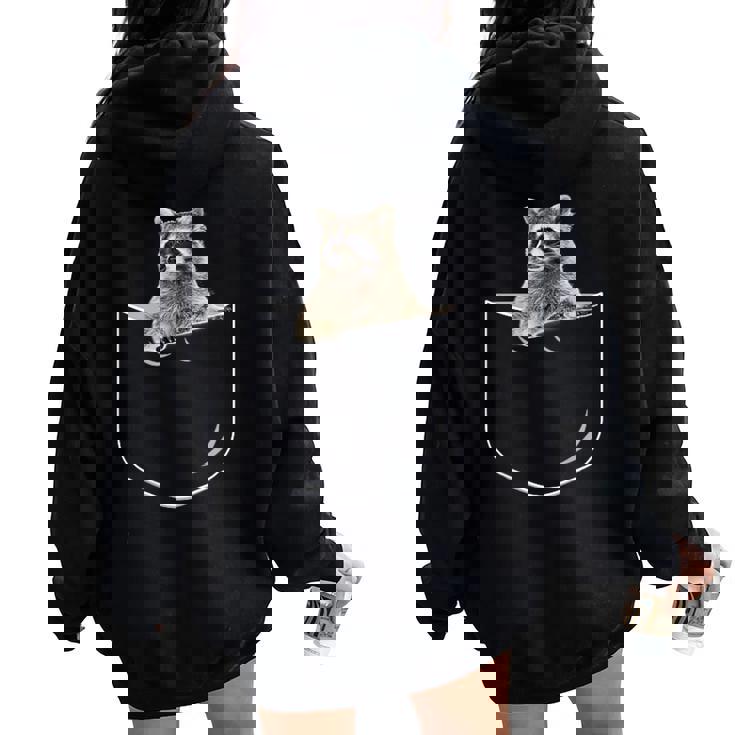 Pocket Raccoon Shirt Raccoon In Pocket Tshirt Women Oversized Hoodie Back Print