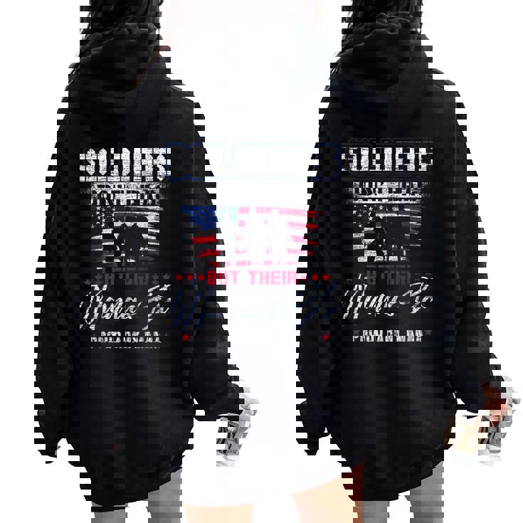 Proud Army Mama Mother Women Oversized Hoodie Back Print