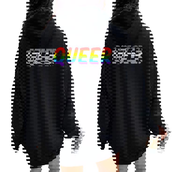 Queer Shirt LGBT Pride Gay Lesbian LGBTQ Shirt Women Men Women Oversized Hoodie Back Print