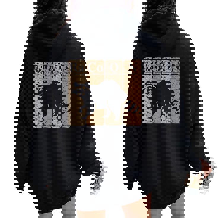 Raccoon Lover Hoodie | Chemistry Theme Oversized Back Print