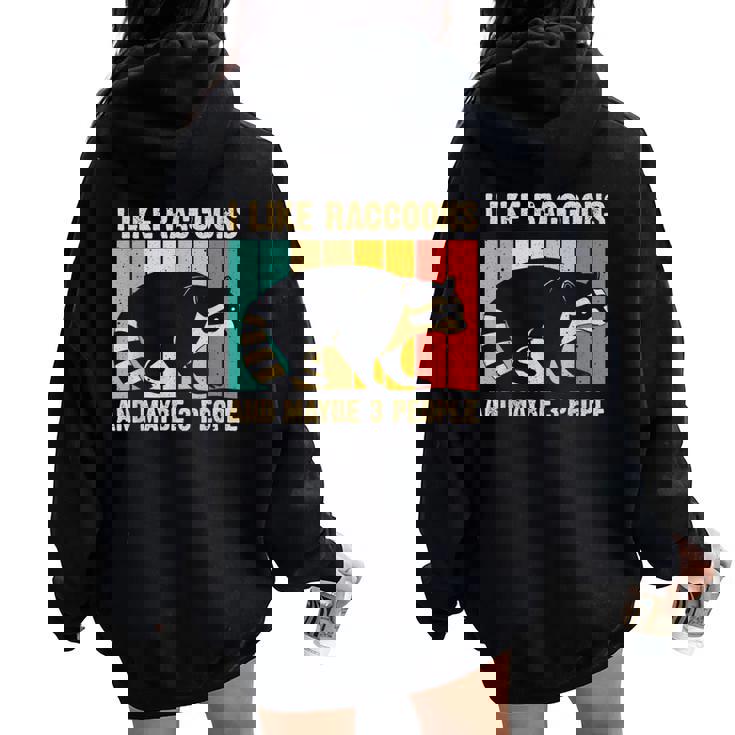 Raccoon Lover Oversized Hoodie for Men & Women – Cozy Back Print