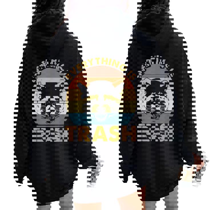 Raccoon Lovers Oversized Hoodie | Vintage Print for Women