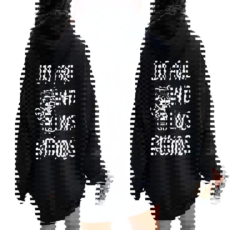 Raccoon Oversized Women's Hoodie | Cute Back Print for Enthusiasts
