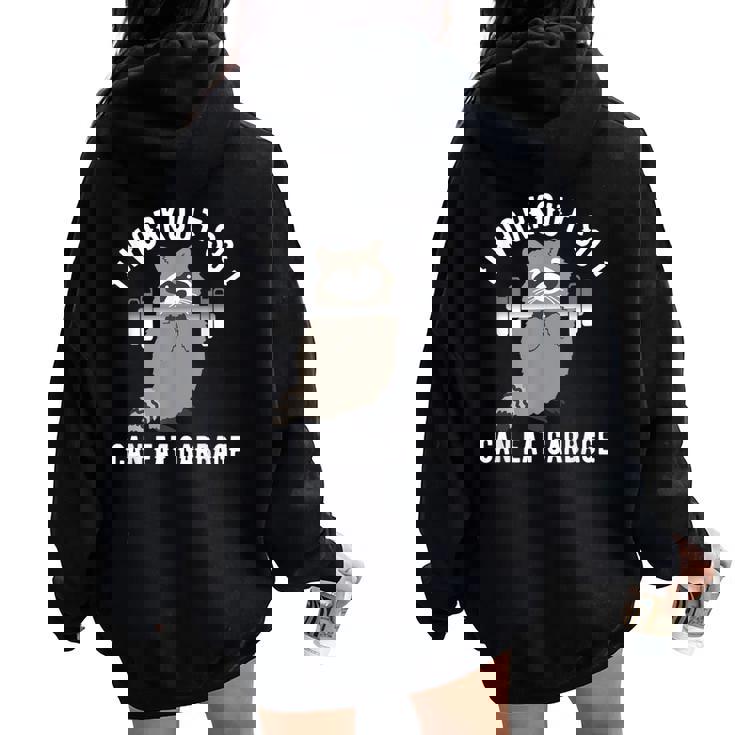 Raccoon Trash Panda Oversized Gym Hoodie for Women – Fun Workout Wear