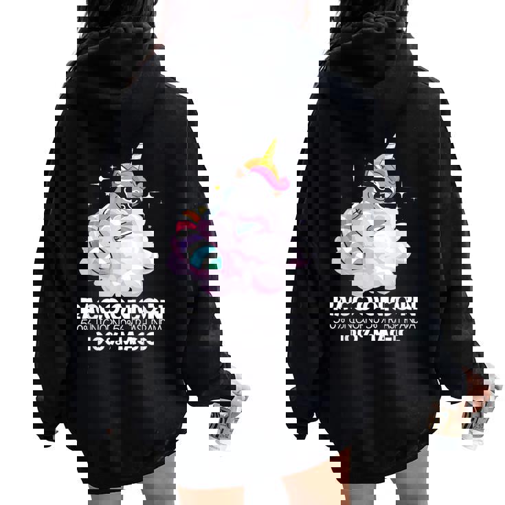 Raccoonicorn Raccoon Lover Women’s Oversized Hoodie - Fun Back Print
