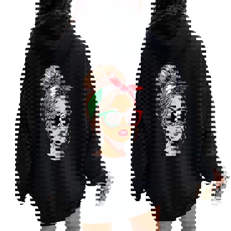 Ragazza Italiano Italiano Chica Italia Italia Niñas Niños Women Oversized Hoodie Back Print