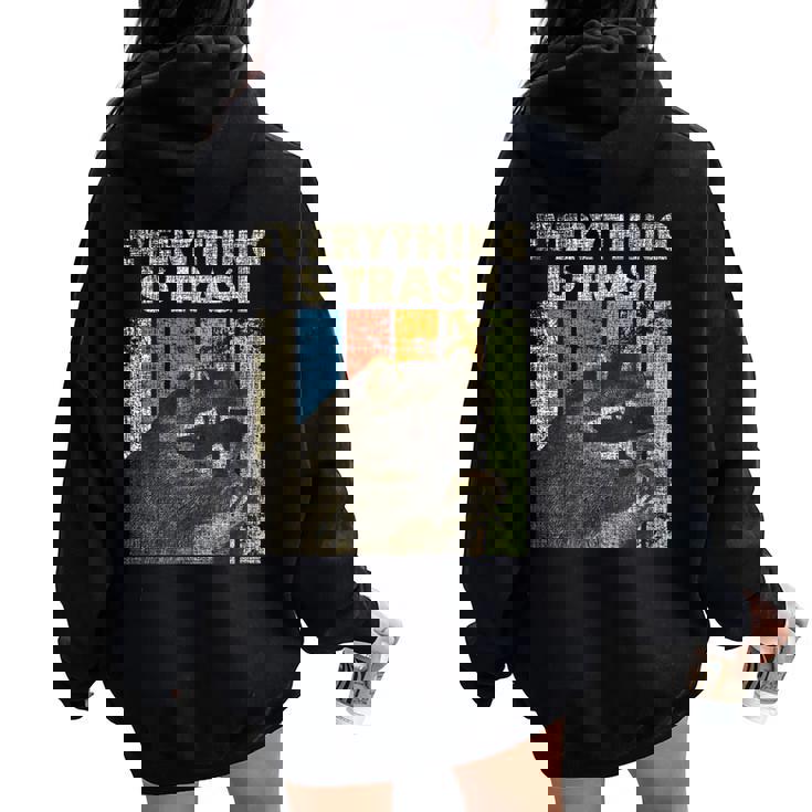 Retro Raccoon Lover Camping Hoodie for Women - Oversized Back Print Retro Raccoon Lover Camping Hoodie for Women - Oversized Back Print