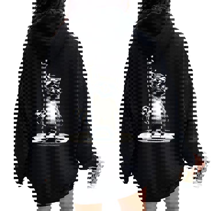 Retro Raccoon Rock Music Men Kids Women Raccoon Women Oversized Hoodie Back Print Retro Raccoon Rock Music Men Kids Women Raccoon Women Oversized Hoodie Back Print