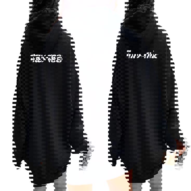 Retro Vintage I Have Rabies Meme Sarcastic Women Oversized Hoodie Back Print