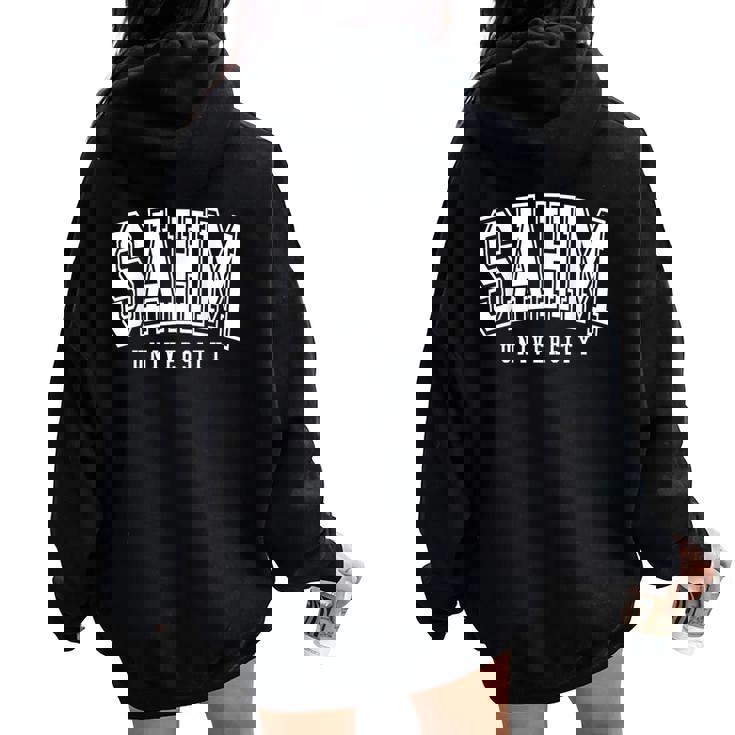 Sahm University Cool Mama Life Stay At Home Mom Women Oversized Hoodie Back Print Sahm University Cool Mama Life Stay At Home Mom Women Oversized Hoodie Back Print