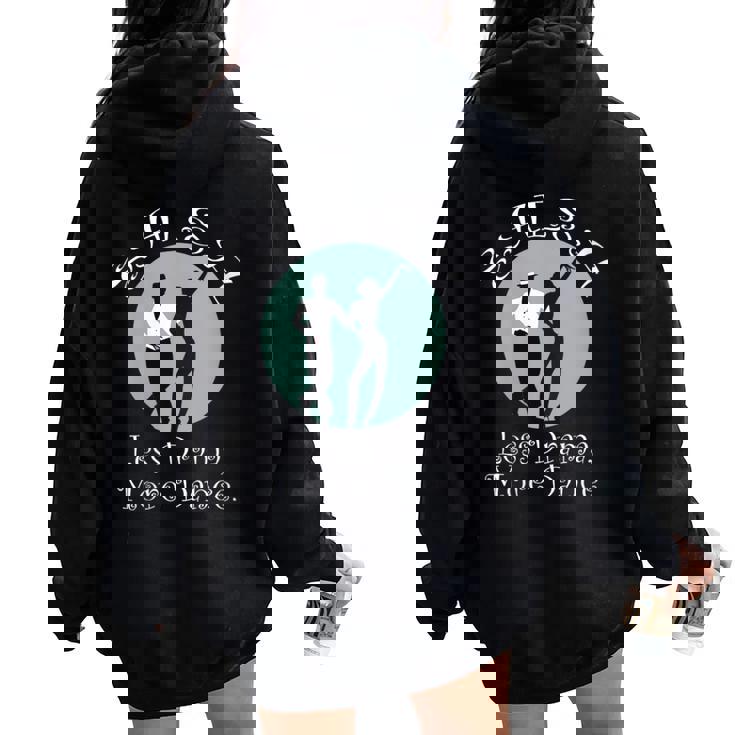 Salsa Is My Cardio Dance Silhouette Moonlight Cuello Women Oversized Hoodie Back Print