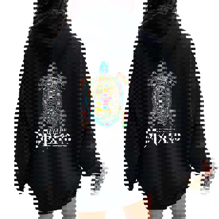 Graphic Sea Turtle Gulf Of Mexico Never Forget Trump Women Oversized Hoodie Back Print