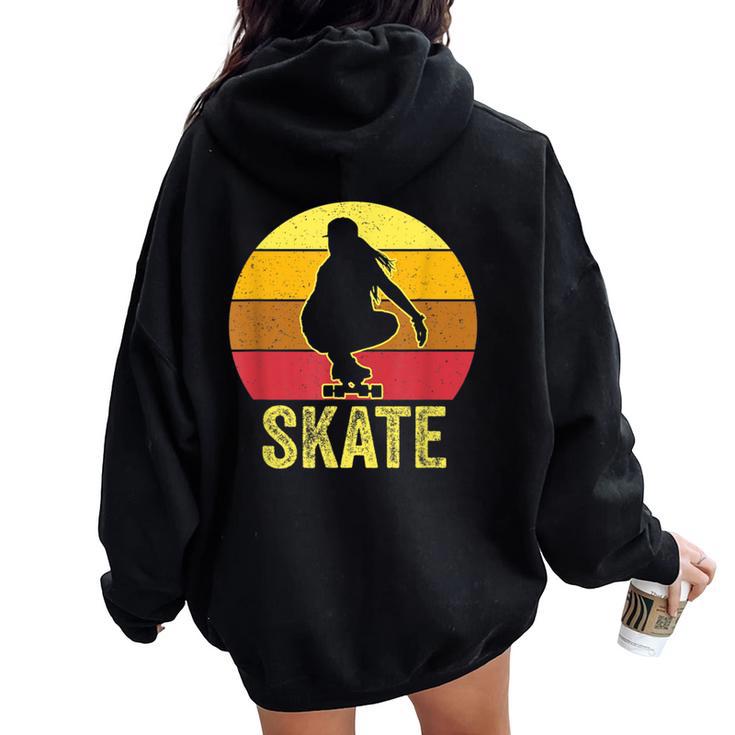Skater Girl Para Niñas Es Skateboard Skateboard Women Oversized Hoodie Back Print