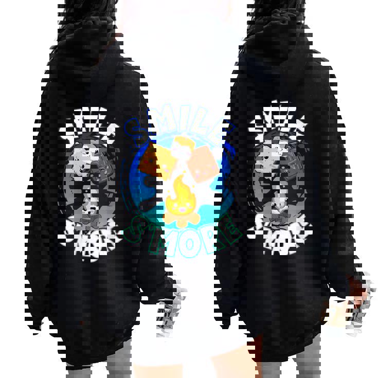 Smile S'More Weekend Clamping Children Women Oversized Hoodie Back Print