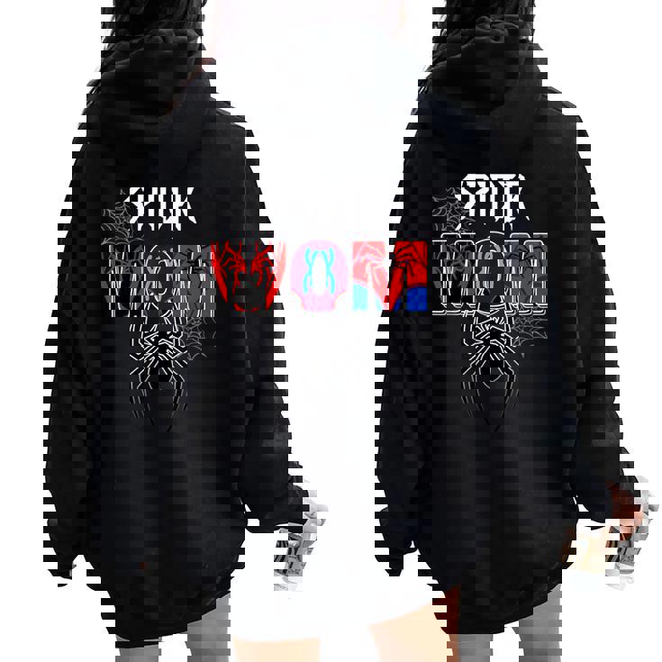 Spider Mom Mother's Day Matching Family Birthday Boy Women Oversized Hoodie Back Print Spider Mom Mother's Day Matching Family Birthday Boy Women Oversized Hoodie Back Print