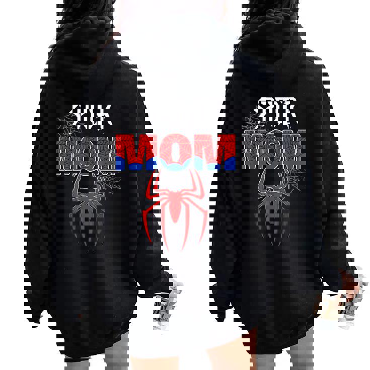 Spider Mom Mother's Day Matching Family Birthday Women Oversized Hoodie Back Print Spider Mom Mother's Day Matching Family Birthday Women Oversized Hoodie Back Print