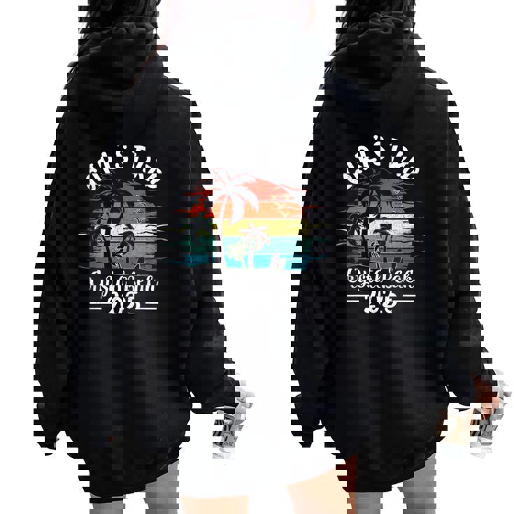 Summer Vacation Girls Trip 2025 Texas Crystal Beach Women Oversized Hoodie Back Print