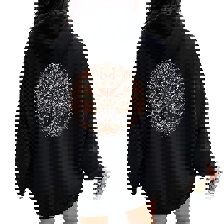 Symbole D'arbre Deie Cool Dans Un Style Ethnique Pour Homme Et Sweat à capuche oversize pour femme avec imprimé dans le dos