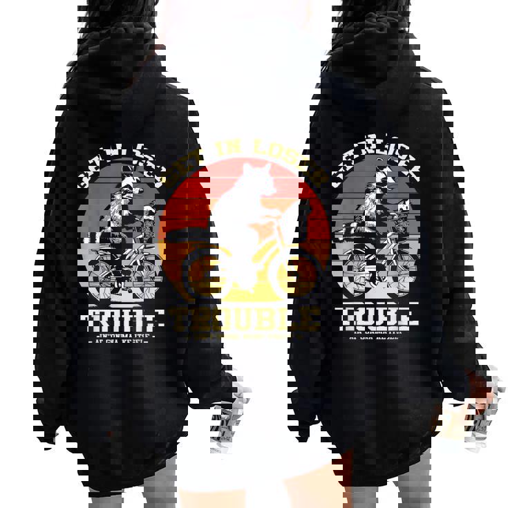 Trash Panda Women's Oversized Hoodie - Raccoon Opossum Fun
