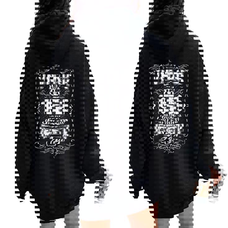 Vintage 1956 68Th Birthday 68 Year Old For Women Women Oversized Hoodie Back Print