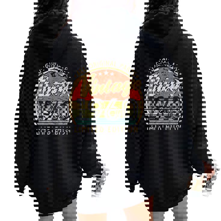 Vintage 1960 Edición Limitada Retro Hecho En 1960 Hombres Es Women Oversized Hoodie Back Print