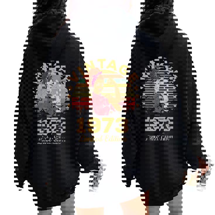 Vintage 1973 Made In 1973 48Th Birthday 48 Years Women Oversized Hoodie Back Print