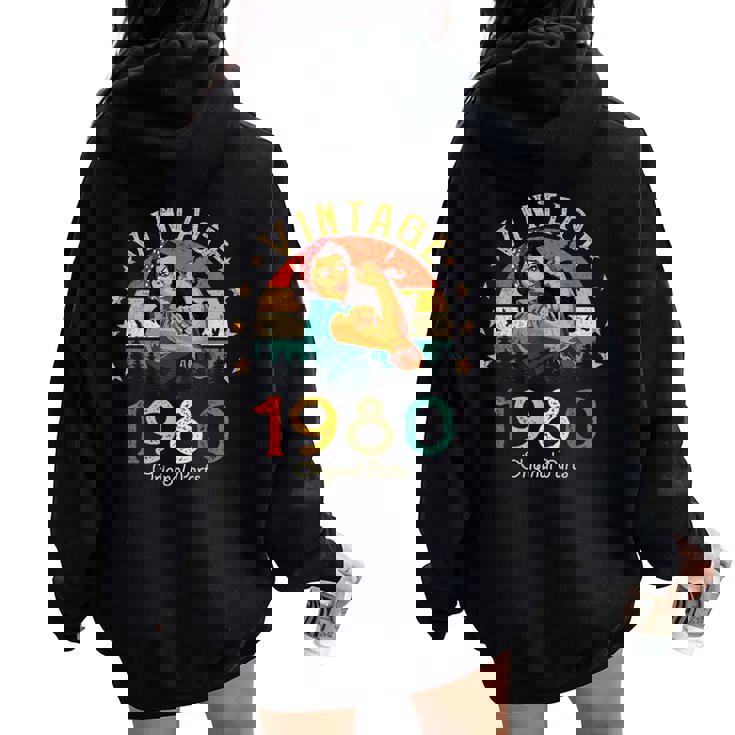 Vintage 1980 45 Años Cumpleaños Regalo Original 1980 Women Oversized Hoodie Back Print