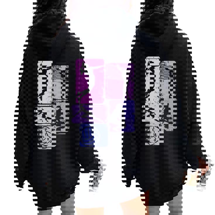 Voleibol Chica Es Jóvenes Chicas Jugadora Women Oversized Hoodie Back Print