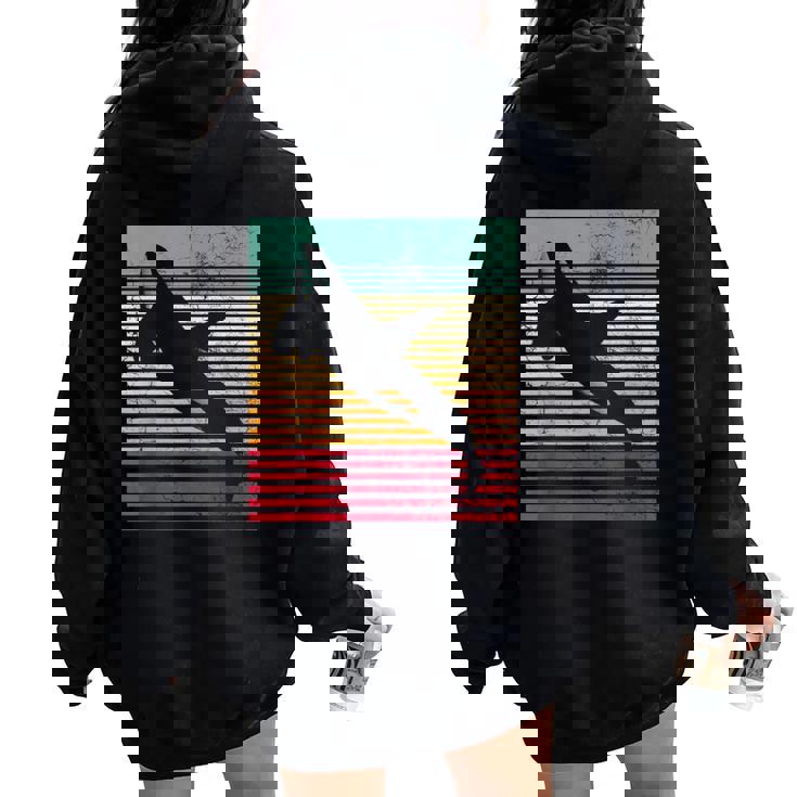 Whale Orca Retro Hombres Es Novedadintage Women Oversized Hoodie Back Print