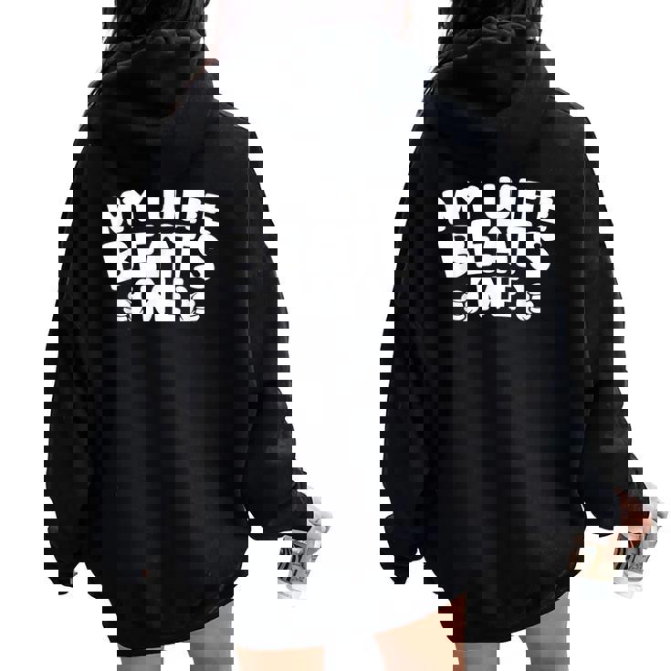 My Wife Beats Me Relationship Couple Women Oversized Hoodie Back Print