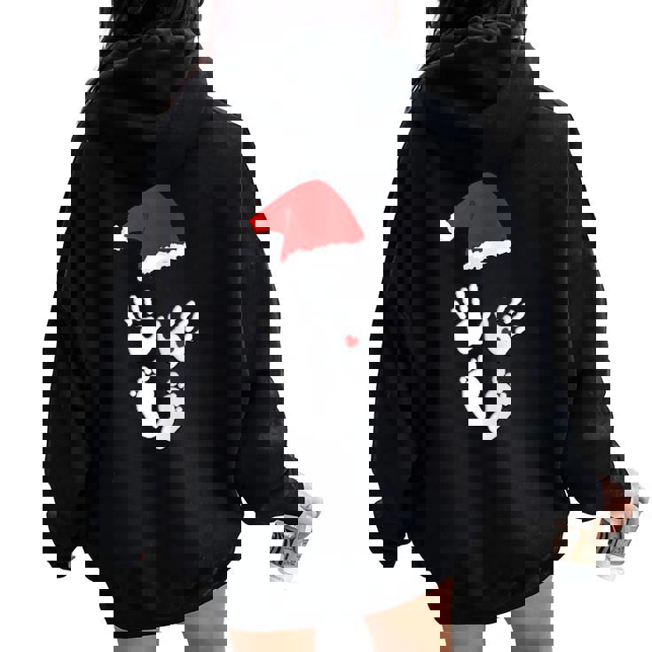 Baby Bump First Christmas Embarazo Camisas Humor Women Oversized Hoodie Back Print