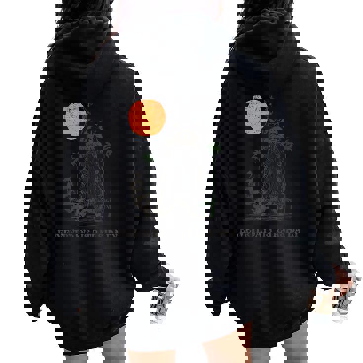 Retro 90s Raccoon Hoodie - Quirky Womens Oversized Back Print